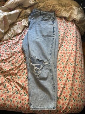 Mom straight Blue Distressed Women’s Jeans